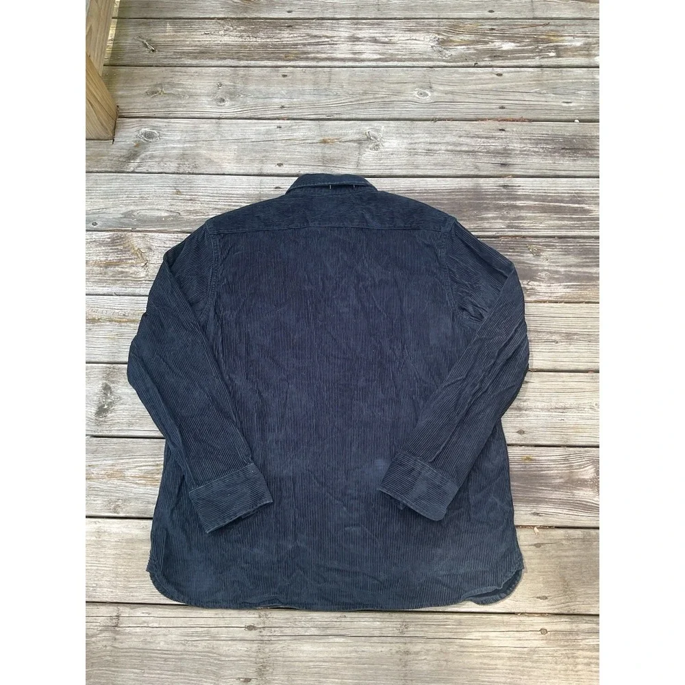 Banana Republic Corduroy Trucker Jacket Mens‎ Navy Button Front Cotton XL